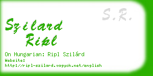 szilard ripl business card